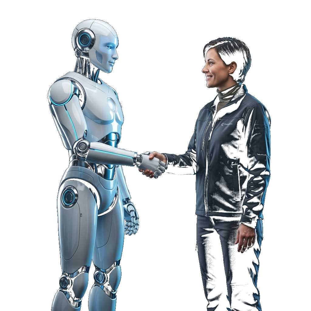 Autonomous AI Robot and Human Engineer in Partnership